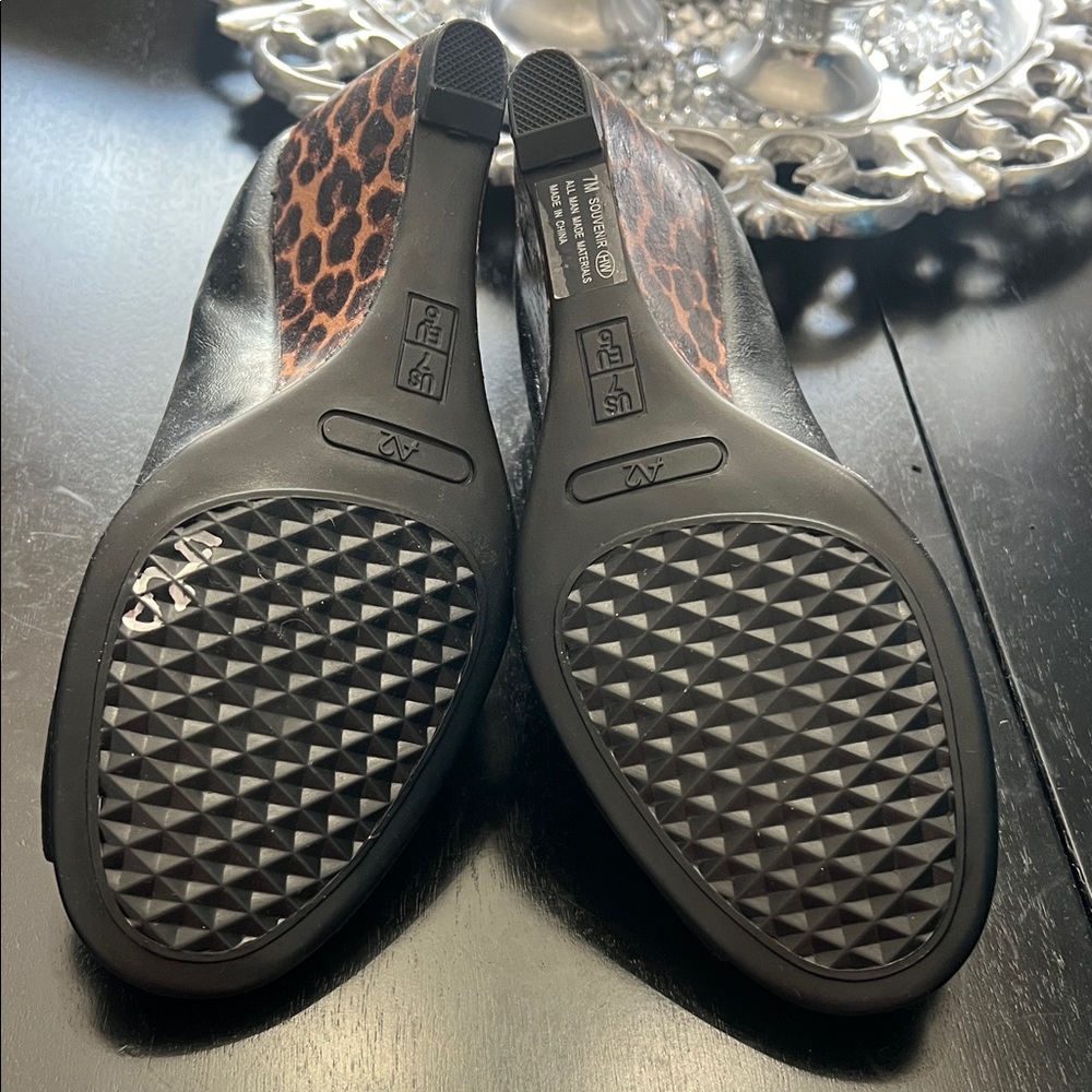 A2 by Aerosoles Black Peep-Toe Wedges - Picture 5 of 5